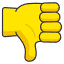 Thumbs Down Element from Emojis - Kawaii Set
