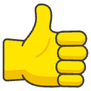 Thumbs Up Element from Emojis - Kawaii Set