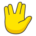 Vulcan Salute Element from Emojis - Kawaii Set