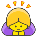 Woman Bowing Element from Emojis - Kawaii Set