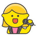 Woman Singer Element from Emojis - Kawaii Set