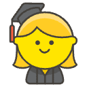 Woman Student Element from Emojis - Kawaii Set