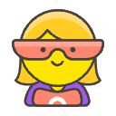 Woman Superhero Element from Emojis - Kawaii Set