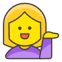 Woman Tipping Hand Element from Emojis - Kawaii Set