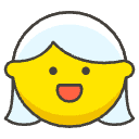 Woman White Hair Element from Emojis - Kawaii Set