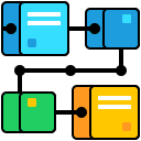 Blockchain Illustration from Porto Set