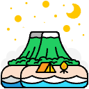 Island And Mountain Illustration from Porto Set