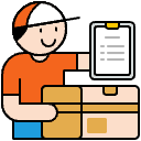 Delivery Courier Illustration from Porto Set