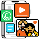 Mobile Content Illustration from Porto Set