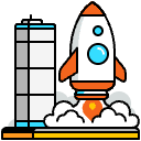 Rocket Launch Illustration from Porto Set