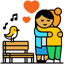 People Hugging Illustration from Porto Set