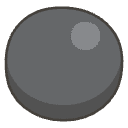 Black Circle Element from Emojis - Kawaii Set