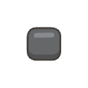 Black Small Square Element from Emojis - Kawaii Set