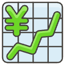 Chart Increasing With Yen Element from Emojis - Kawaii Set