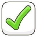 Check Mark Button Element from Emojis - Kawaii Set