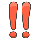 Double Exclamation Mark Element from Emojis - Kawaii Set