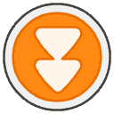 Fast Down Button Element from Emojis - Kawaii Set