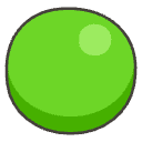 Green Circle Element from Emojis - Kawaii Set