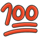 Hundred Points Element from Emojis - Kawaii Set