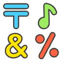 Input Symbols Element from Emojis - Kawaii Set