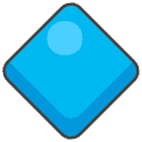 Large Blue Diamond Element from Emojis - Kawaii Set