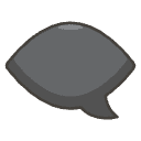 Left Speech Bubble Element from Emojis - Kawaii Set