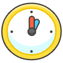 One O Clock Element from Emojis - Kawaii Set