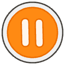 Pause Button Element from Emojis - Kawaii Set