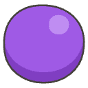 Purple Circle Element from Emojis - Kawaii Set