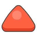 Red Triangle Pointed Up Element from Emojis - Kawaii Set