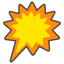 Right Anger Bubble Element from Emojis - Kawaii Set