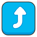 Right Arrow Curving Up Element from Emojis - Kawaii Set