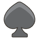 Spade Suit A Element from Emojis - Kawaii Set