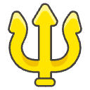 Trident Emblem Element from Emojis - Kawaii Set