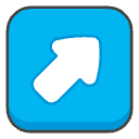 Up Right Arrow Element from Emojis - Kawaii Set