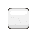 White Medium Small Square Element from Emojis - Kawaii Set