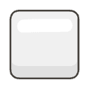 White Medium Square Element from Emojis - Kawaii Set