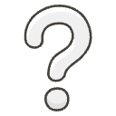 White Question Mark Element from Emojis - Kawaii Set