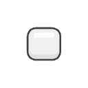 White Small Square Element from Emojis - Kawaii Set
