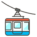 Aerial Tramway Element from Emojis - Kawaii Set