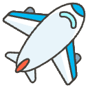 Airplane A Element from Emojis - Kawaii Set