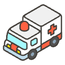 Ambulance A Element from Emojis - Kawaii Set