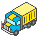 Articulated Lorry A Element from Emojis - Kawaii Set