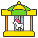 Carousel Horse B Element from Emojis - Kawaii Set