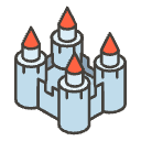 Castle A Element from Emojis - Kawaii Set