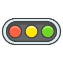 Horizontal Traffic Light Element from Emojis - Kawaii Set