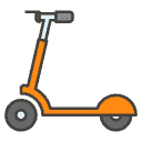 Kick Scooter A Element from Emojis - Kawaii Set
