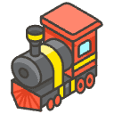 Locomotive A Element from Emojis - Kawaii Set
