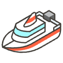 Motor Boat A Element from Emojis - Kawaii Set