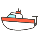 Motor Boat B Element from Emojis - Kawaii Set